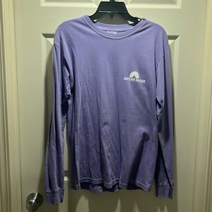 Nature backs purple long sleeve shirt size small